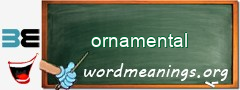 WordMeaning blackboard for ornamental